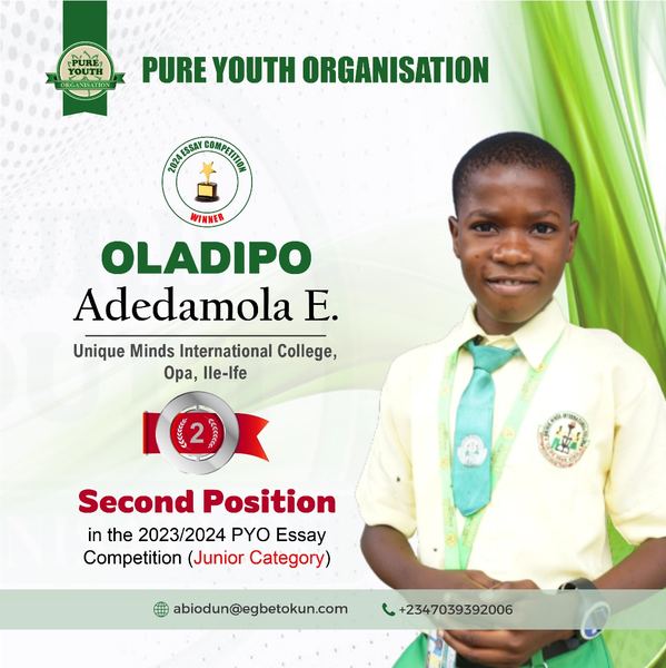 Oladipo Adedamola — 2nd, Junior 2023-24