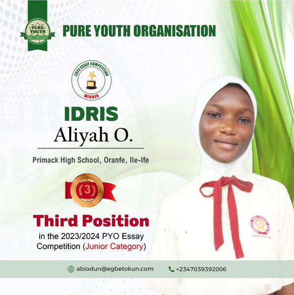 Idris Aliyah — 3rd, Junior 2023-24