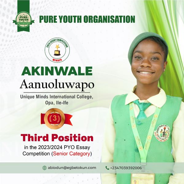 Akinwale Aanuoluwapo — 3rd, Senior 2023-24